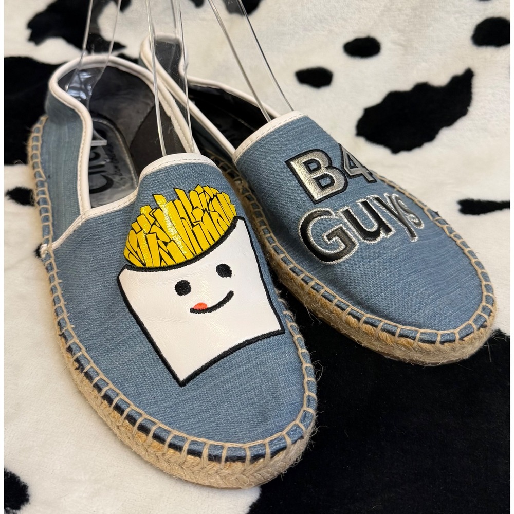 Circus by Sam Edelman French Fry B4 Guys Espadrille Flats Blue Denim Womens 7.5M